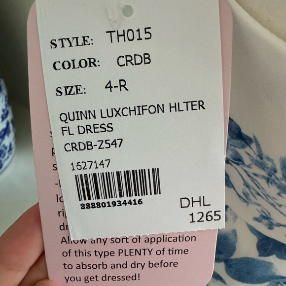 SOFT COWL-NECK A-LINE MAXI DRESS W/ ADJUSTABLE STRAPS IN COTTAGE ROSE DUSK BLUE - Picture 3 of 10